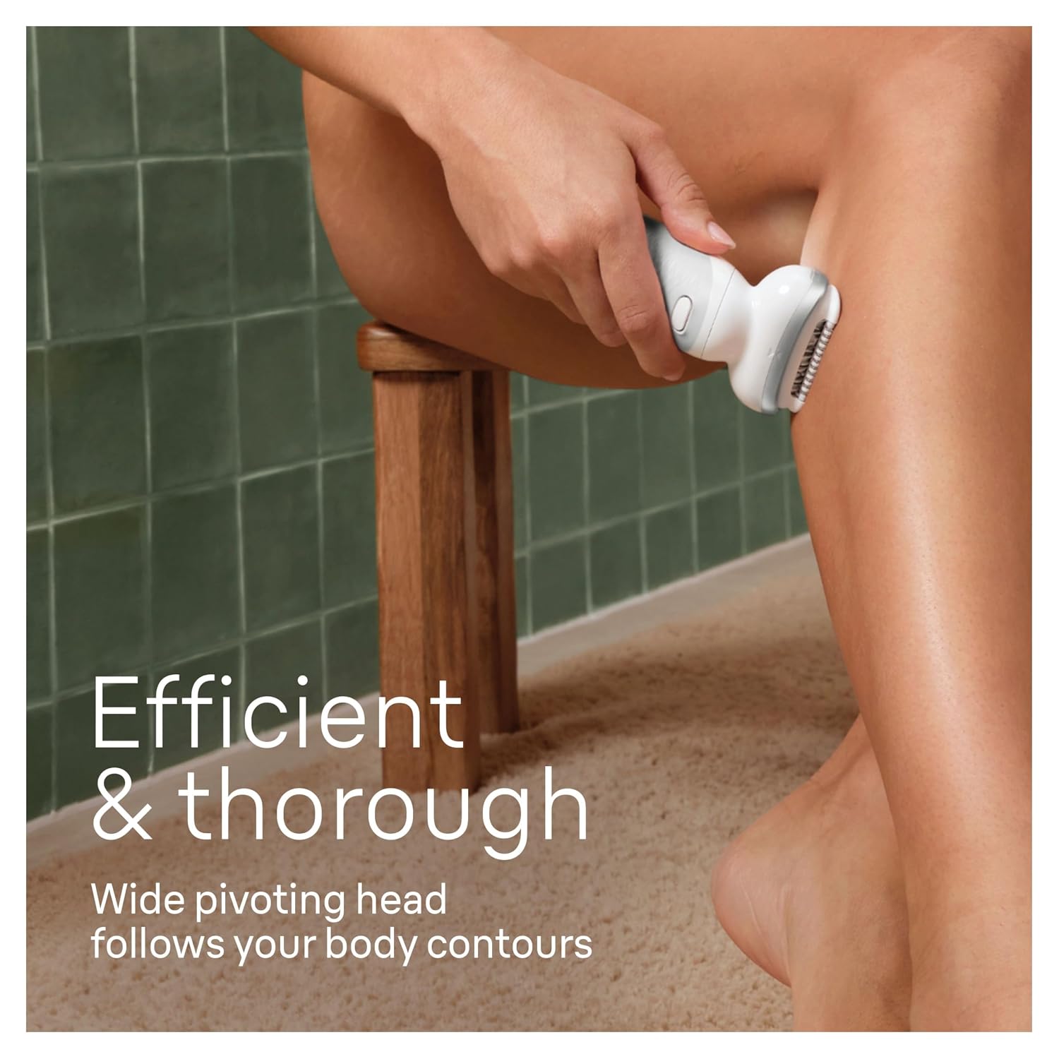 Braun Silk-épil 9 Epilator, Pivoting Head, Wet and Dry, Includes Body Trimmer, Shaver Head and Trimmer Comb, SES9-441