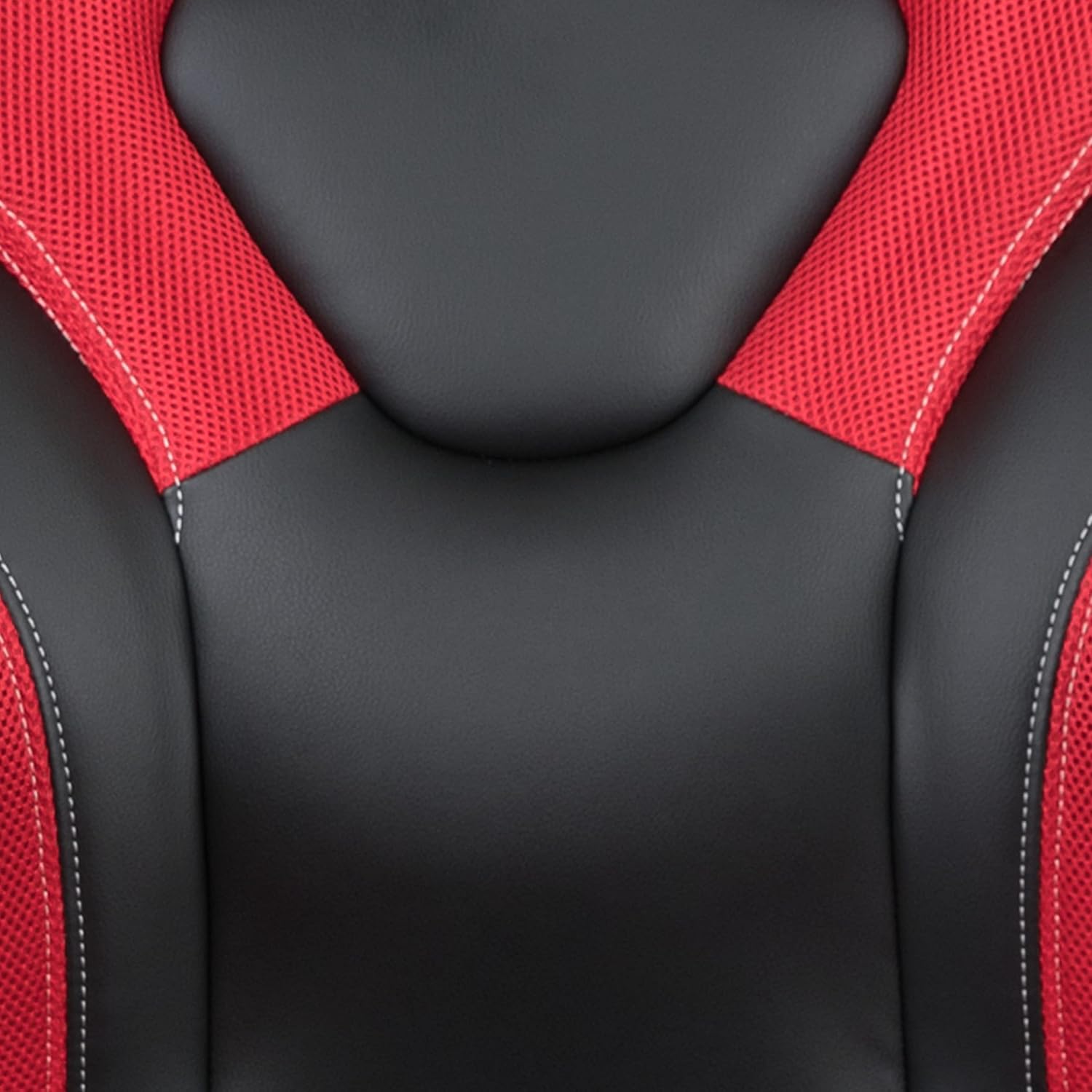 Flash Furniture X10 High-Back LeatherSoft Racing Style Gaming Chair with Flip-Up Arms, Ergonomic Padded Swivel Computer Chair, Red/Black
