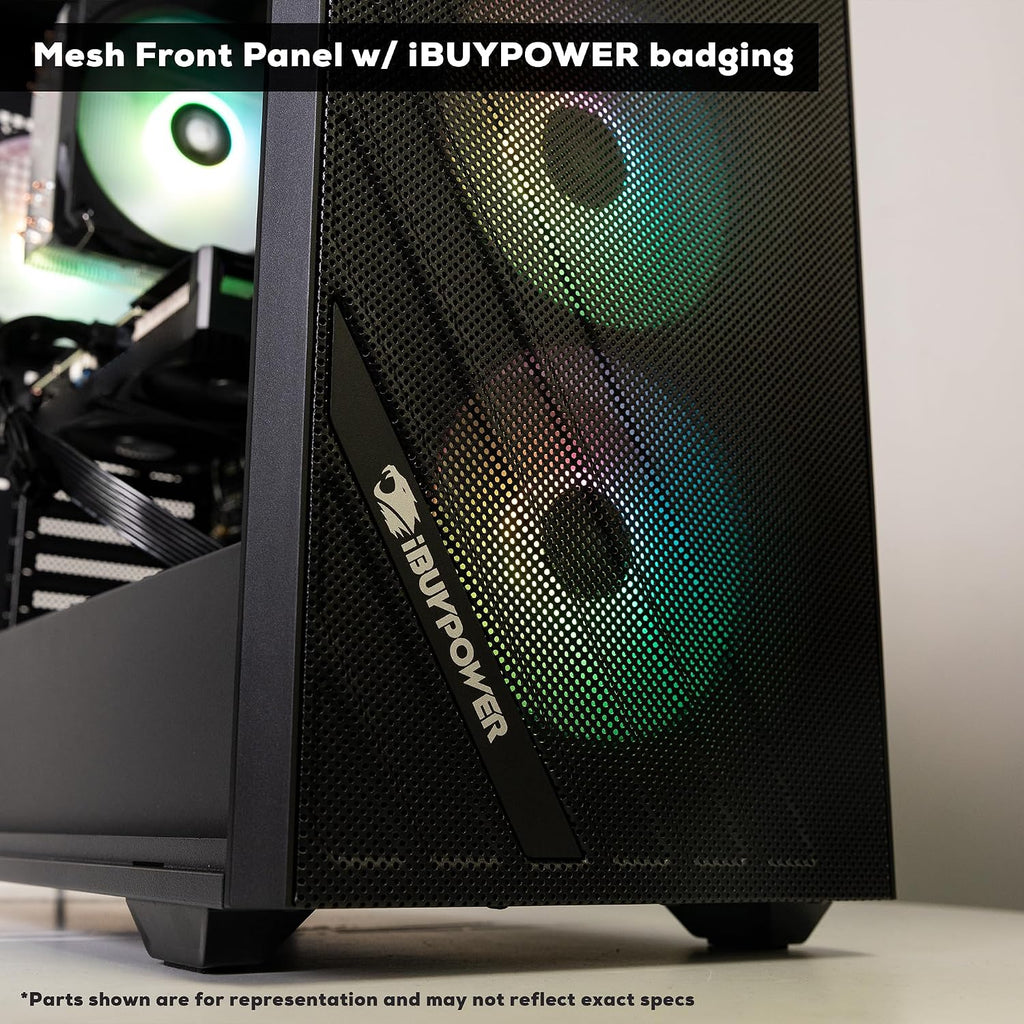 iBUYPOWER SlateMesh Gaming PC Computer Desktop SlateMeshA5N4601 (AMD Ryzen 5 7600, RTX 4060 8GB, 16GB DDR5 5200 Mhz, 500GB NVMe SSD, Windows 11 Home)