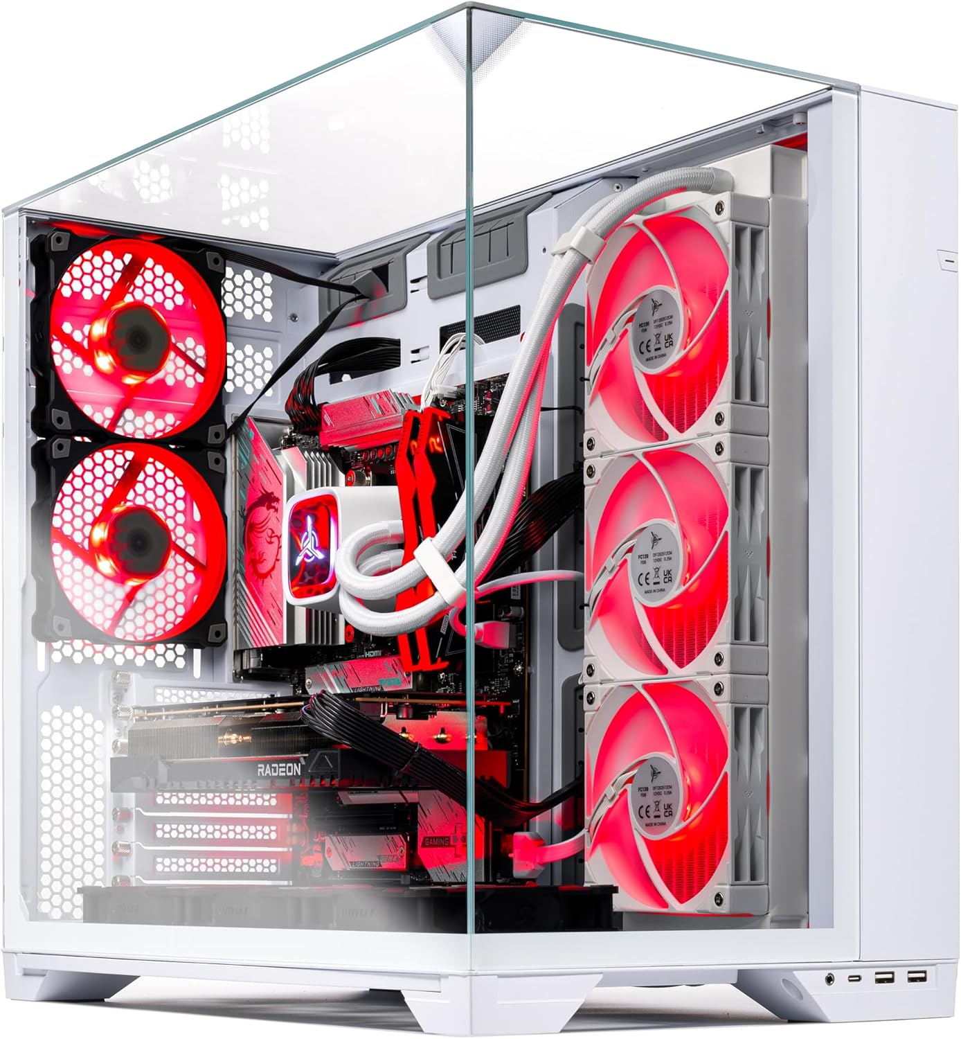 Skytech Gaming O11 Vision Gaming PC, AMD Ryzen 7 9800X3D 4.7GHz, AMD RX 9070XT 16GB, 2TB Gen4 NVMe SSD, 32GB DDR5 RAM 6000, 850W Gold ATX 3 PSU, 360 ARGB AIO, Wi-Fi, Win 11, Desktop
