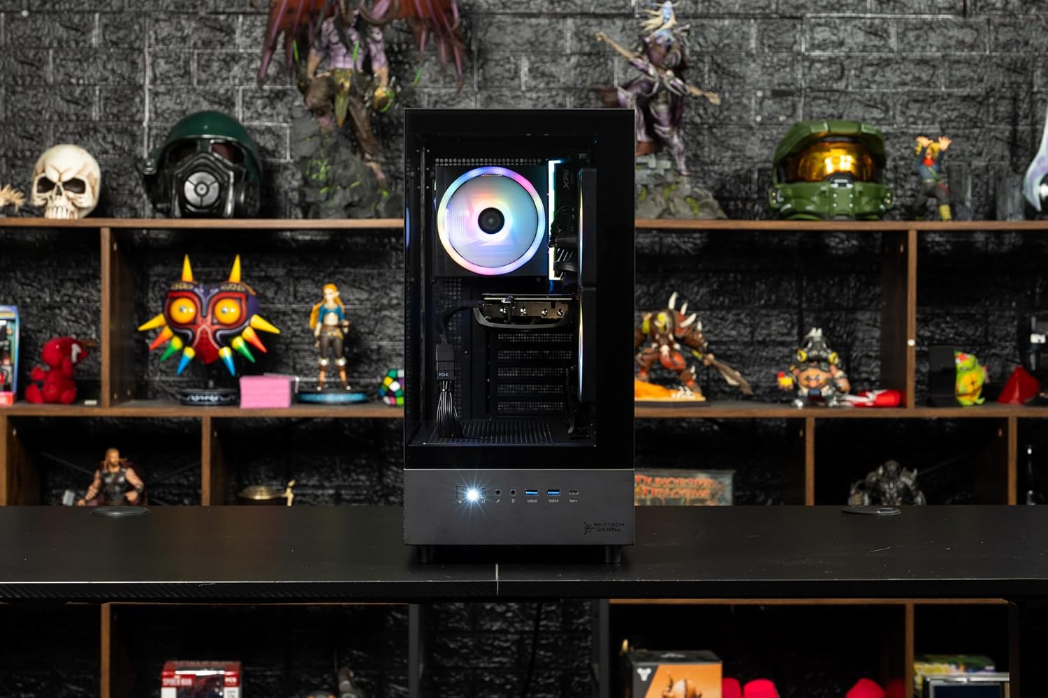 Skytech Gaming Azure 3 Gaming PC, Intel i5 14400F 2.5GHz, NVIDIA RTX 5060, 1TB NVMe SSD, 16GB DDR5 RAM 6000, 650W Gold PSU, WI-FI 5, Windows 11, Desktop