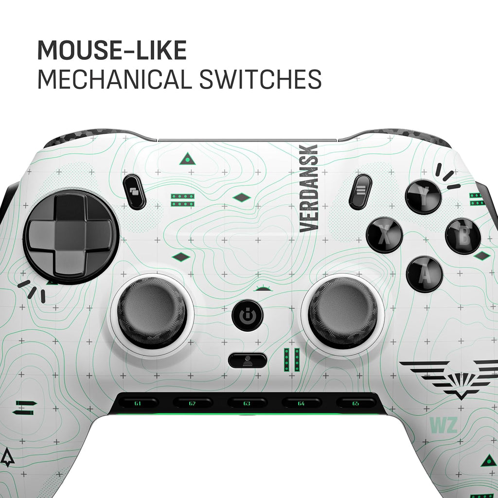 SCUF ENVISION PRO V1 (2023) COD Warzone (Light) Wireless PC Only Gaming Controller – Five Remappable G-Keys, Remappable Back Paddles, Instant Triggers, iCUE Compatible