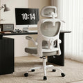 AreShark Office Chair Ergonomic Desk Chairs with Adjustable Lumbar Support& Headrest Hanger, High Back Breathable Mesh Chair with Wheels, Rolling Swivel Comfy Task Computer Chair for Home Work Gaming