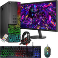 Dell Gaming OptiPlex Desktop RGB Computer PC, Intel Core i5, GeForce GT 1030 2GB GDDR5, 16GB RAM, 512GB SSD, 24 Inch HDMI Monitor, Keyboard Mouse and Headset, WiFi, Windows 11 Pro (Renewed)