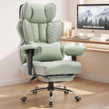 COMHOMA Big and Tall Office Chair Heavy Duty Gaming Chair with Deluxe Embossing Leather High Back Wider Ergonomic Computer Chair with Foot Rest 150°Reclining Pocket Spring Lumbar Support