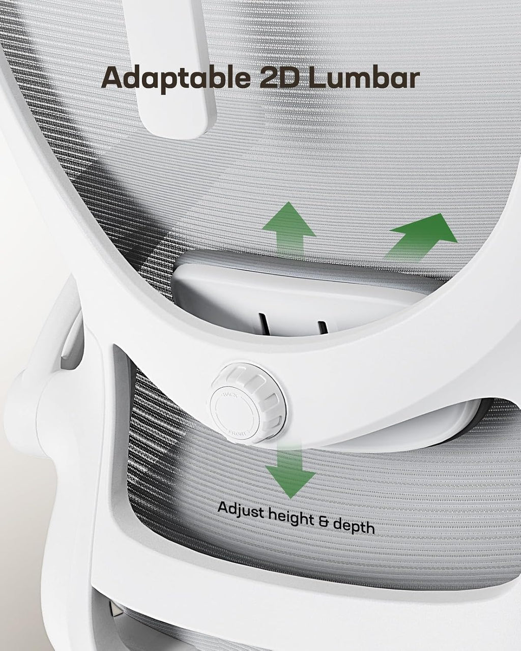 Marsail Ergonomic Office Chair: Office Computer Desk Chair with High Back Mesh and Adjustable Lumbar Support Rolling Work Swivel Task Chairs with Wheel 3D Armrests and Headrest