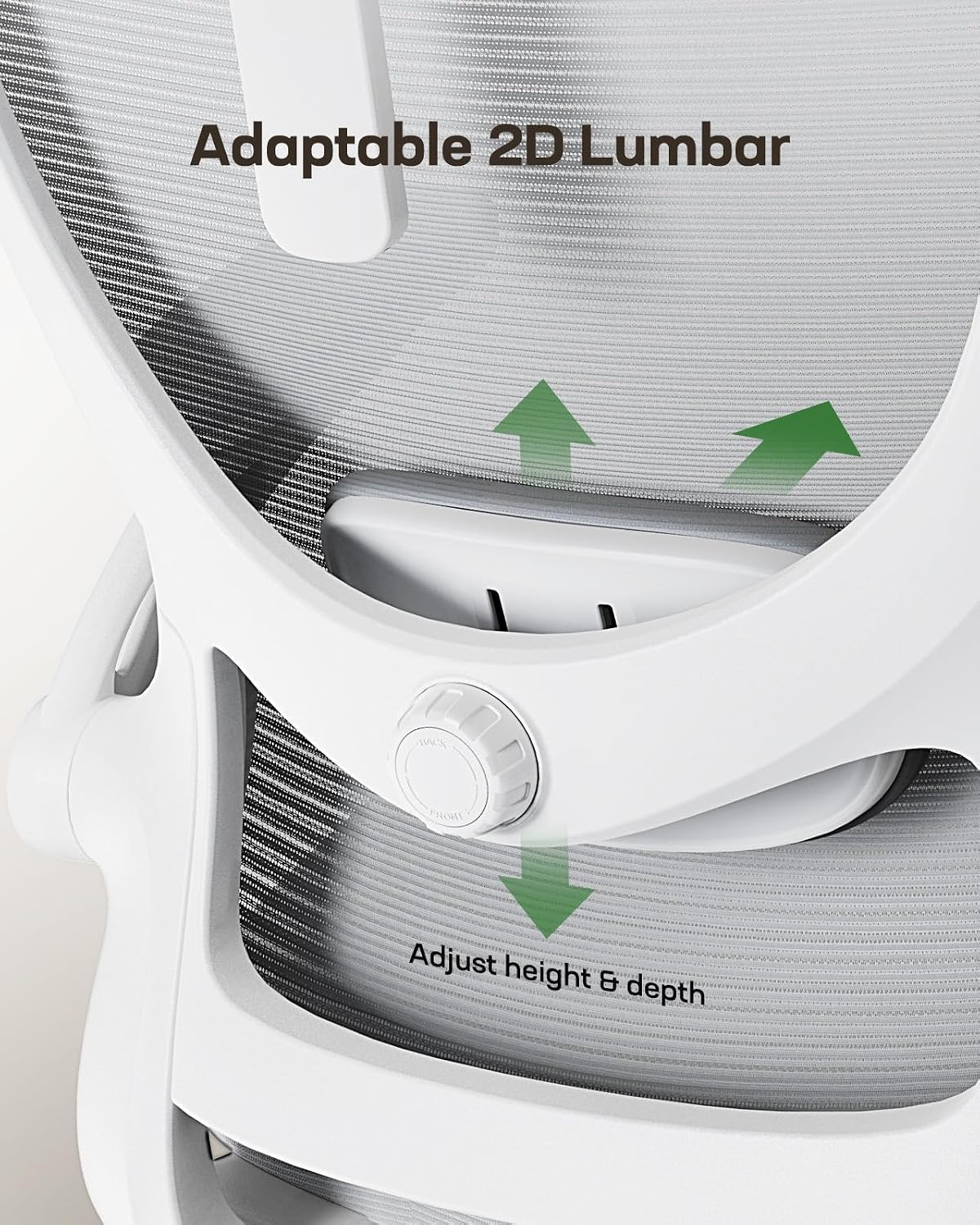 Marsail Ergonomic Office Chair: Office Computer Desk Chair with High Back Mesh and Adjustable Lumbar Support Rolling Work Swivel Task Chairs with Wheel 3D Armrests and Headrest