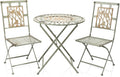 Alpine Corporation Indoor/Outdoor Bird Design 3-Piece Bistro Set Folding Table and Chairs Patio Seating