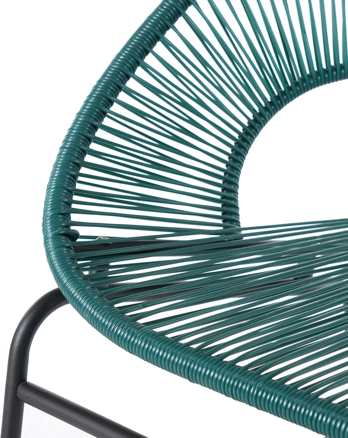 Christopher Knight Home Dessa 3 Piece Patio Furniture Set, Wicker Patio Loveseat Sofa and Accent Chair Set of 2, Metal Double Papasan Chair, Teal