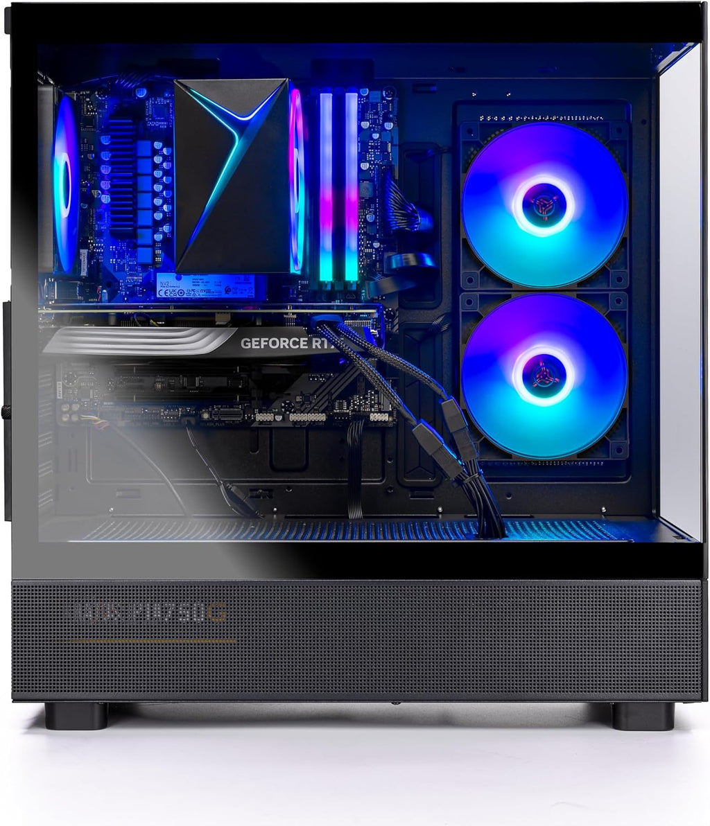 Skytech Gaming Azure 3 Desktop PC, Ryzen 5 9600X 3.9 Ghz (5.4GHz Turbo), NVIDIA RTX 5060 Ti 16GB, 1TB Gen4 NVMe SSD, 16GB DDR5 RAM 5200, 650W Gold PSU, Wi-Fi, Win 11