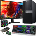 Dell Gaming Tower Desktop PC – Intel Core i7-7700 – 16GB DDR4 RAM – 1TB SSD – GeForce GT 1030 – 24' Monitor – RGB Keyboard & Mouse – RGB Speakers – Windows 11 Pro – Gaming Computer (Renewed)