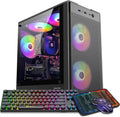 ZER-LON Gaming PC Desktop, Prebuilt Gaming Computer with Intel Core I7 up to 3.9 GHz, GTX 1050Ti 4G, 16G RAM, 512GB NVME SSD, ARGB Cooling Fan,Supply WiFi Support