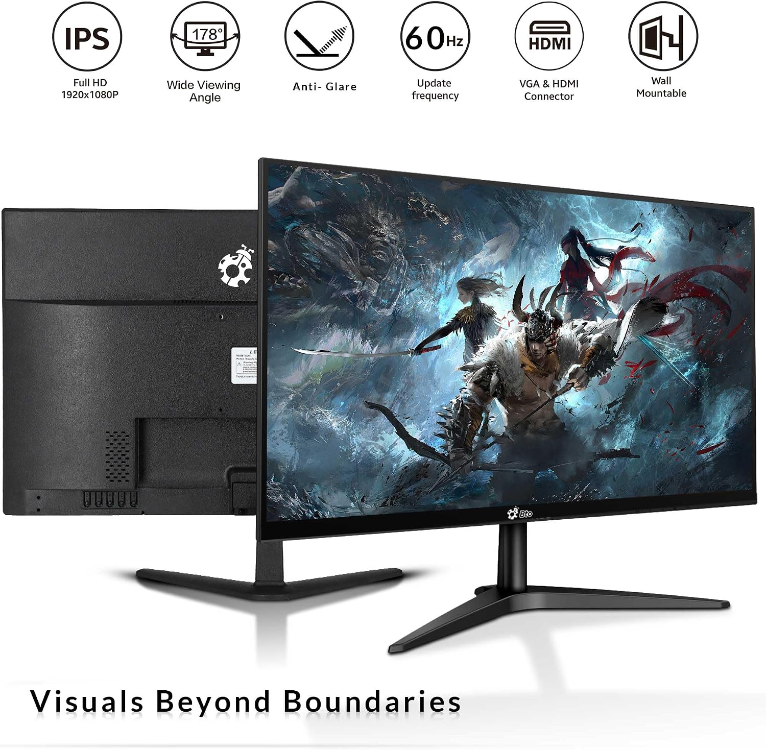 BTO RGB Gaming Desktop PC Bundle - Intel Core i5 6th Gen, 16GB DDR4 Ram, 1TB SSD, NVIDIA GeForce GTX 1050 Ti 4GB, New 24-inch Monitor - Prebuilt Gaming Computer, RGB Set - Windows 11 Pro (Renewed)