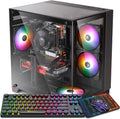 Gaming PC Desktop Computer, Intel Core i7 4th Gen, GTX 1050 Ti 4G, 16GB DDR3 RAM, 512GB SSD, WiFi 6, 5 RGB Fans, Prebuilt Gaming Tower PC with Windows 11 Home - Ready to Play