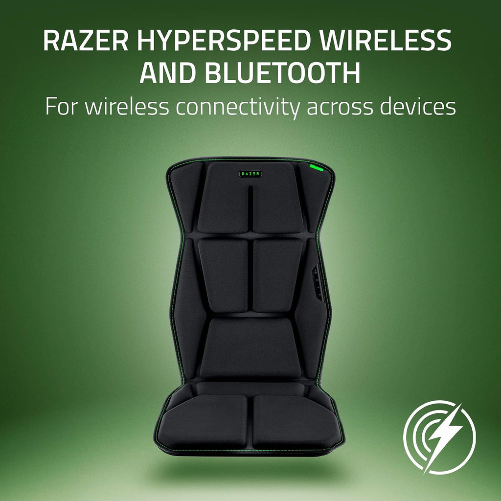 Razer Freyja HD Haptic Gaming Chair Cushion: Multi-Directional Haptics - Haptic EQ Customization via Razer Synapse - HyperSpeed Wireless & Bluetooth - Adjustable Strap for Universal Fit
