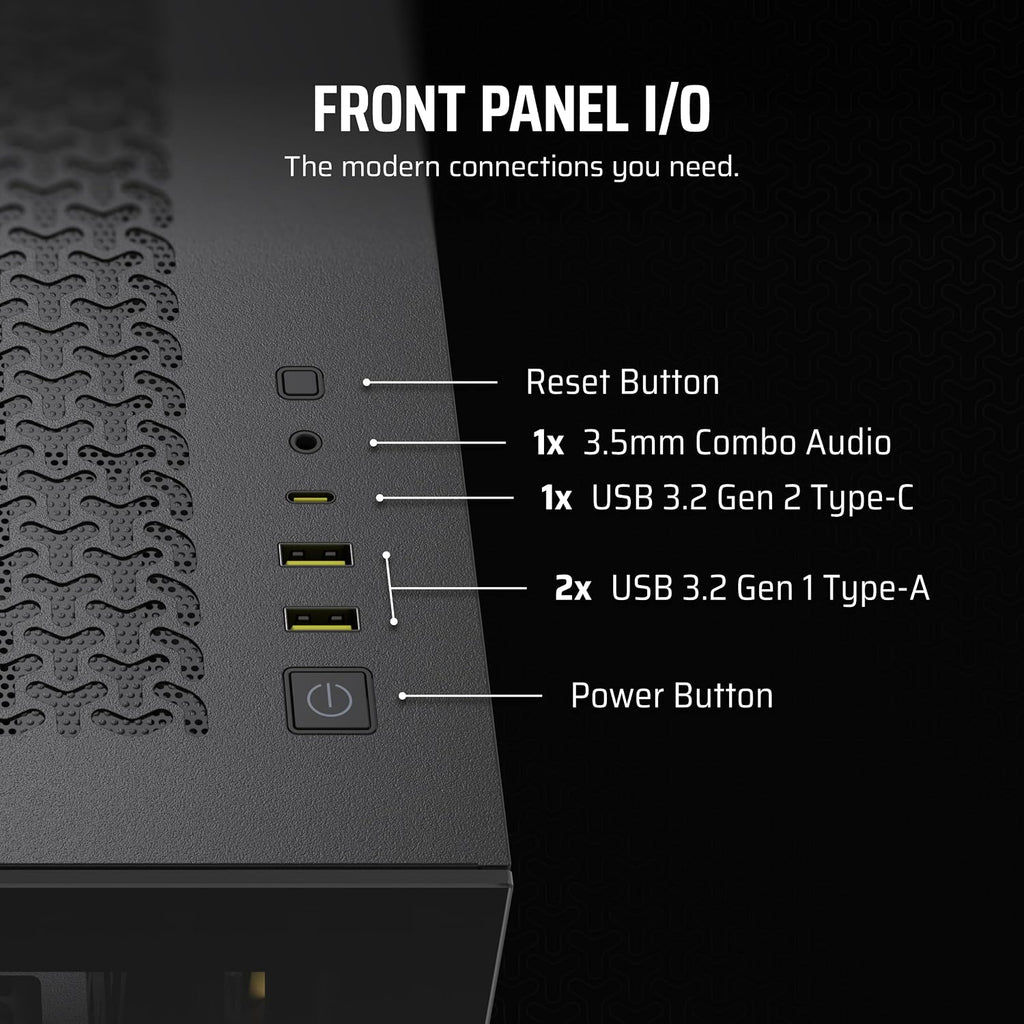 CORSAIR iCUE Link 3500X RGB Mid-Tower ATX PC Case – Panoramic Tempered Glass – Reverse Connection Motherboard Compatible – 3X CORSAIR iCUE Link RX120 RGB Fans Included – Black