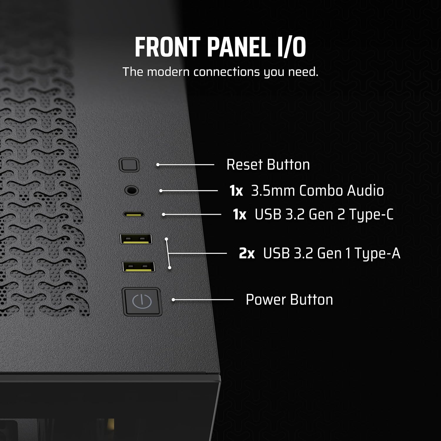 CORSAIR iCUE Link 3500X RGB Mid-Tower ATX PC Case – Panoramic Tempered Glass – Reverse Connection Motherboard Compatible – 3X CORSAIR iCUE Link RX120 RGB Fans Included – Black