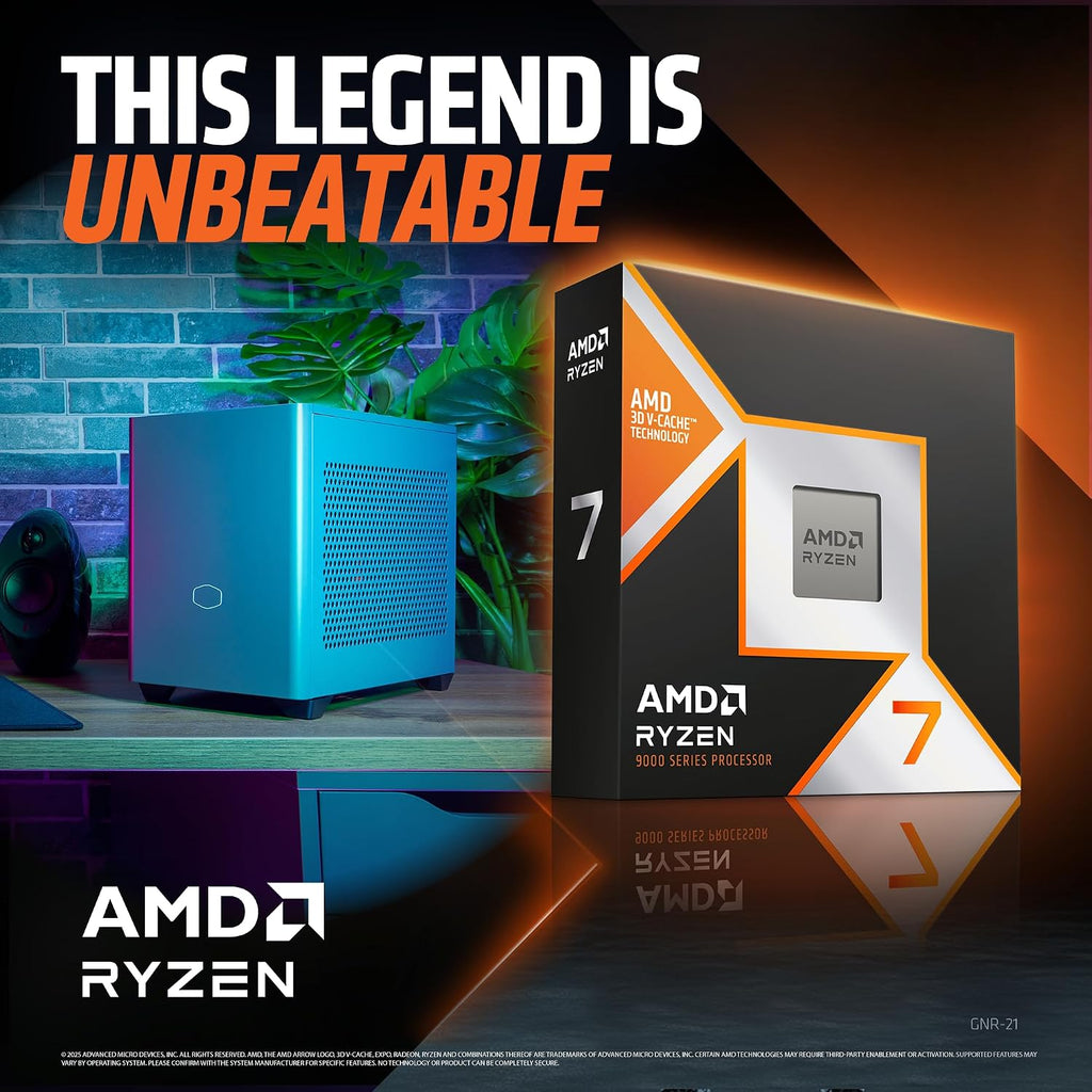 Cooler Master NR2 Pro Gaming PC – AMD RYZEN 7 7800X3D, AMD RX 9070 XT 16GB, 32GB DDR5 6000MHz, 2TB Gen4 M.2, Windows 11, V850 SFX Gold PSU, Compact Mini ITX Desktop PC