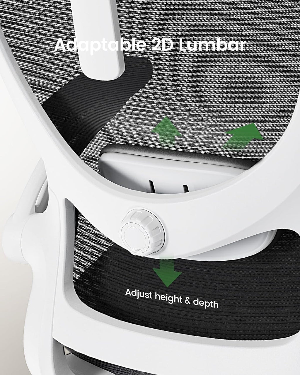 Marsail Ergonomic Office Chair: Office Desk Chair with High Back Mesh and Adjustable Lumbar Support Rolling Work Swivel Task Chairs with Wheel 3D Armrests and Headrest