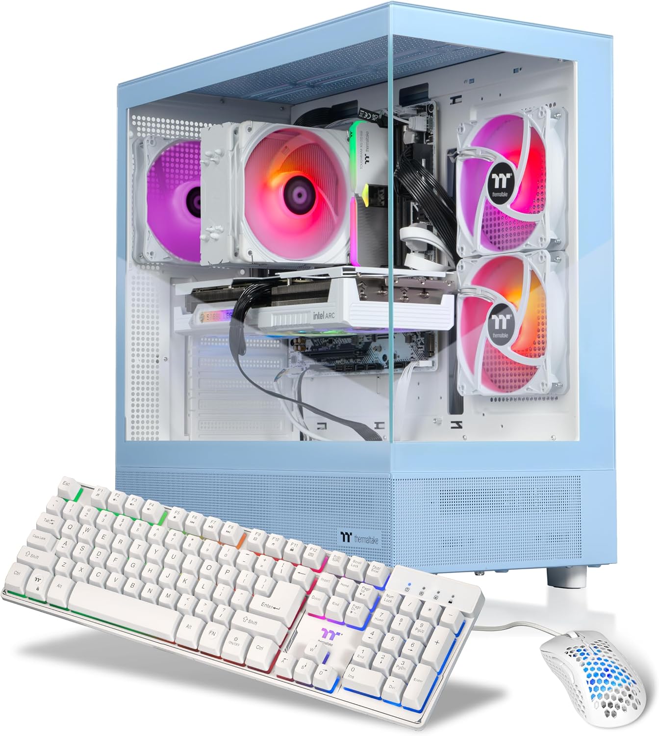 Thermaltake LCGS View i1458H-270 Gaming Desktop (Intel® Core™ i5-14400F, ToughRam 16GB DDR5 5600MT/s RGB Memory, Intel® Arc™ B580, 1TB NVMe M.2, WiFi, Windows 11) V27H-B76K-B58-LCS