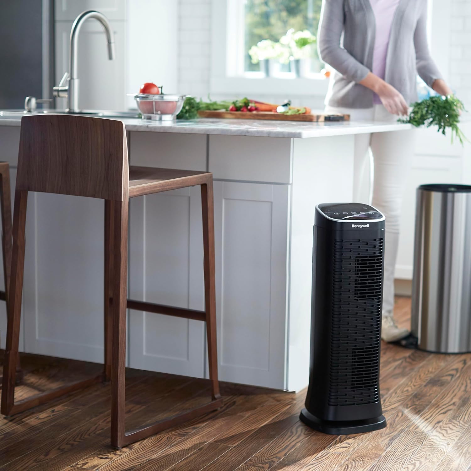 Honeywell Air Genius Air Purifier for Home, Large Rooms up to 1268Ft² with Permanent, Washable Filter, Reduces Dust, Pollen, Pet Dander, Odors, Smoke, Black, HFD360