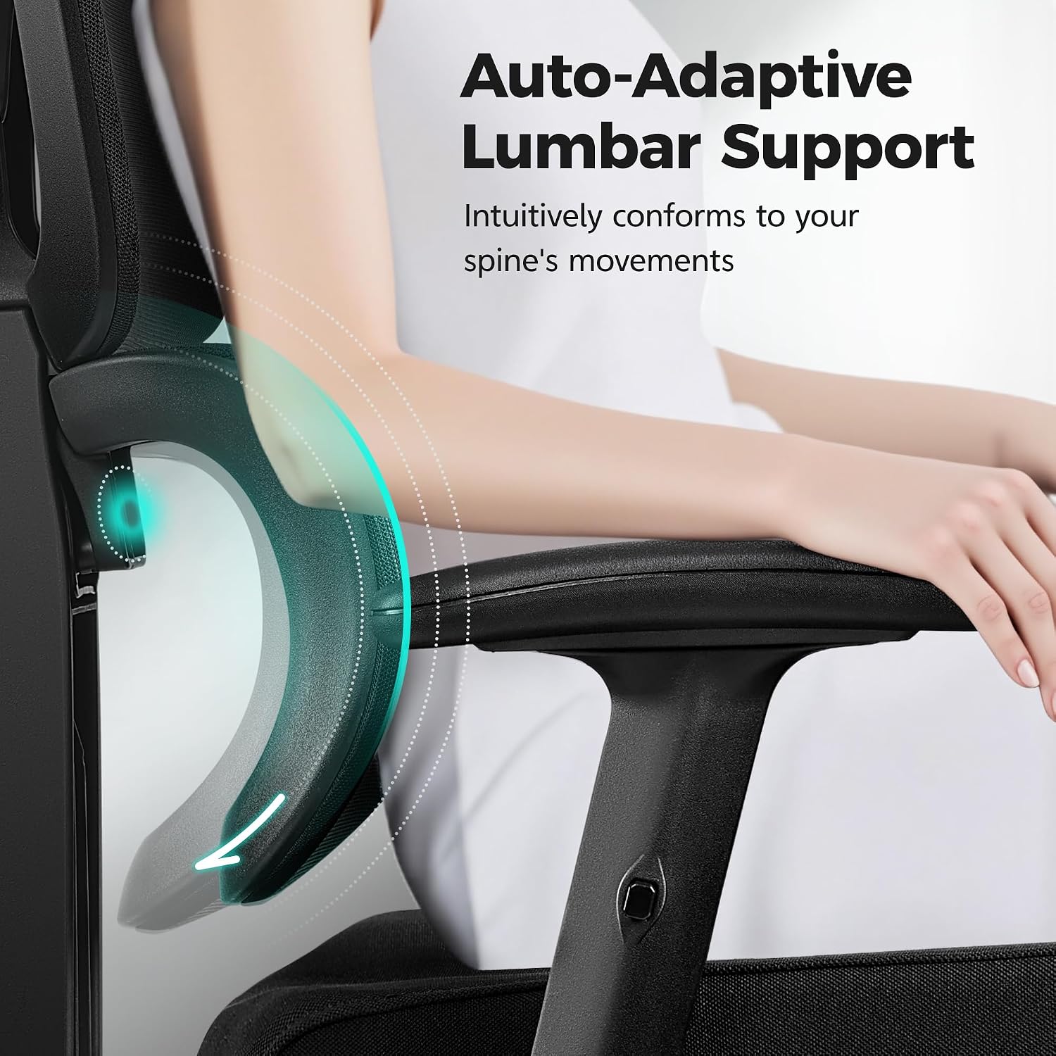 Ergonomic Office Chair High Back Desk Chair with Lumbar Support, Breathable Mesh Computer Chair with Adjustable Armrests Height, Reclining Big and Tall Gaming Chair for Home Office, (Black 2Pack