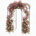 GarveeLife 8.8 ft Birdcage Shape Garden Arch, Metal Garden Arch Trellis for Climbing Plants, Outdoor Garden Arbor for Wedding Arches and Party Decorations, Black
