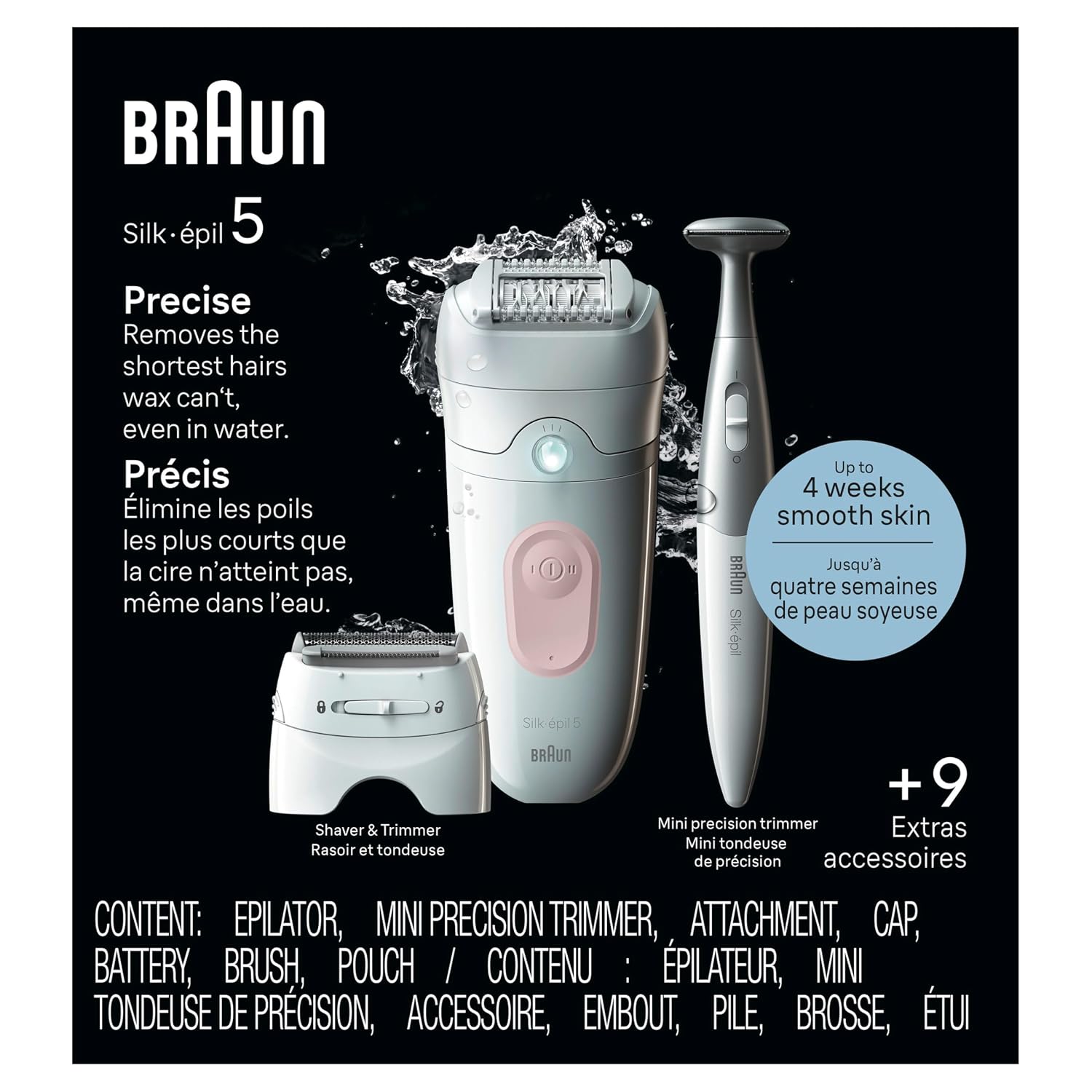Braun Silk-épil 5 Epilator, Wet & Dry, Lasting Smooth Skin, SE5-230