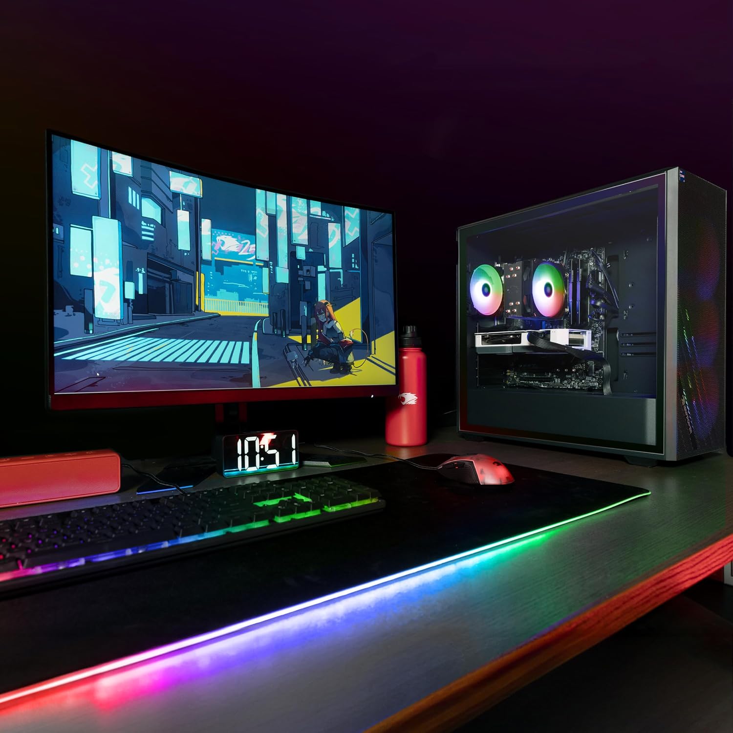 iBUYPOWER SlateMesh Gaming PC Computer Desktop SlateMeshA5N4601 (AMD Ryzen 5 7600, RTX 4060 8GB, 16GB DDR5 5200 Mhz, 500GB NVMe SSD, Windows 11 Home)