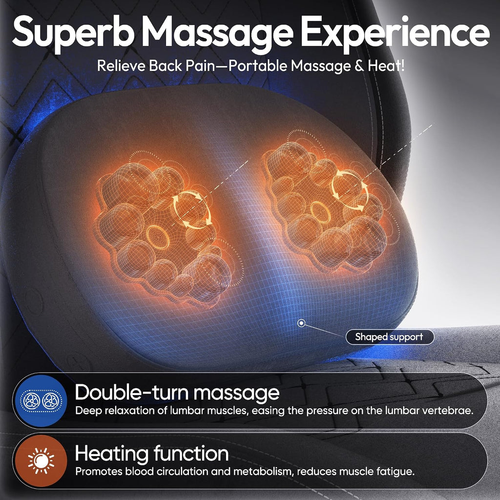 Dowinx Gaming Chair with Heated Massage Lumbar Support,Big and Tall Fabric Gaming Chairs for Adults with Footrest, Ergonomic Computer Game Chair with Poket Spring Cushions, 350lbs, Gray