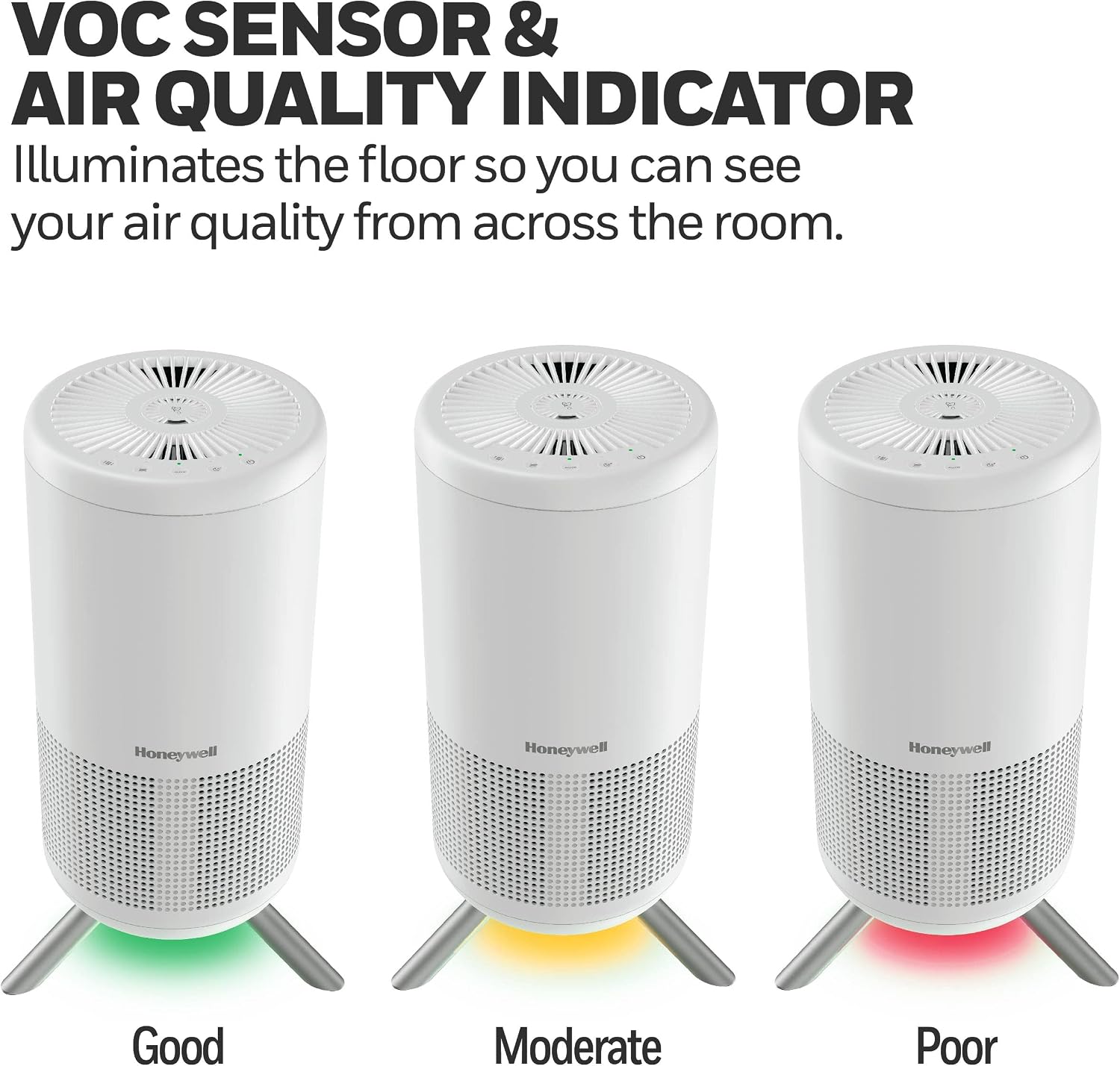 Honeywell HEPA Air Purifier for Home, 900Ft² Rooms in 1 hour, Designer Series, Auto Mode, UltraQuiet Tech, Reduces Dust, Pollen, Pet Dander, Smoke, Odors, White, HPA830W