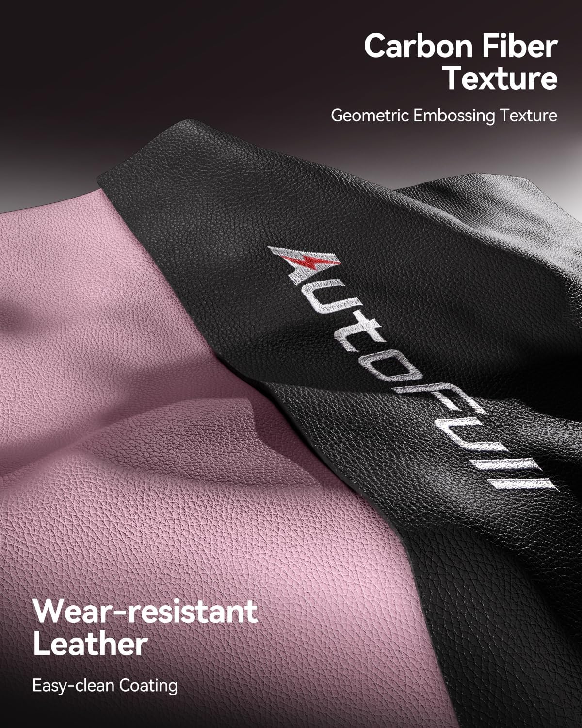 AutoFull C3 Gaming Chair, Racing Style Gaming Chair with Ergonomic Lumbar Support,Adjustable High Back PU Leather PC Chair with Footrest,Pink