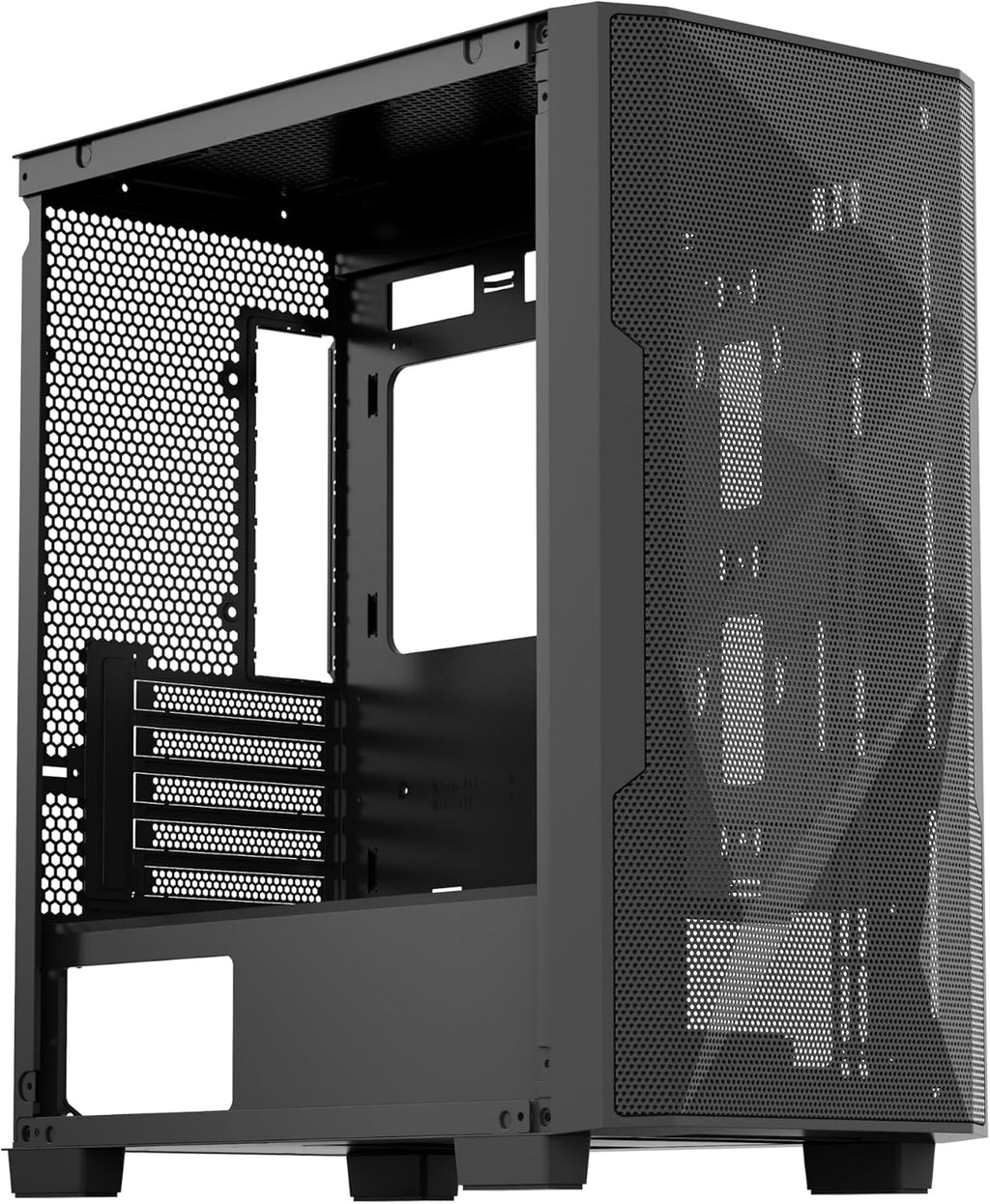 Rosewill FBM-X6 Micro ATX Mid Tower Case - Tempered Glass Side Panel, High Airflow, 4X PWM ARGB Fans, Dedicated Cable Routing Clips, Pre-Installed 650W 80+ Gold Power Supply - Black