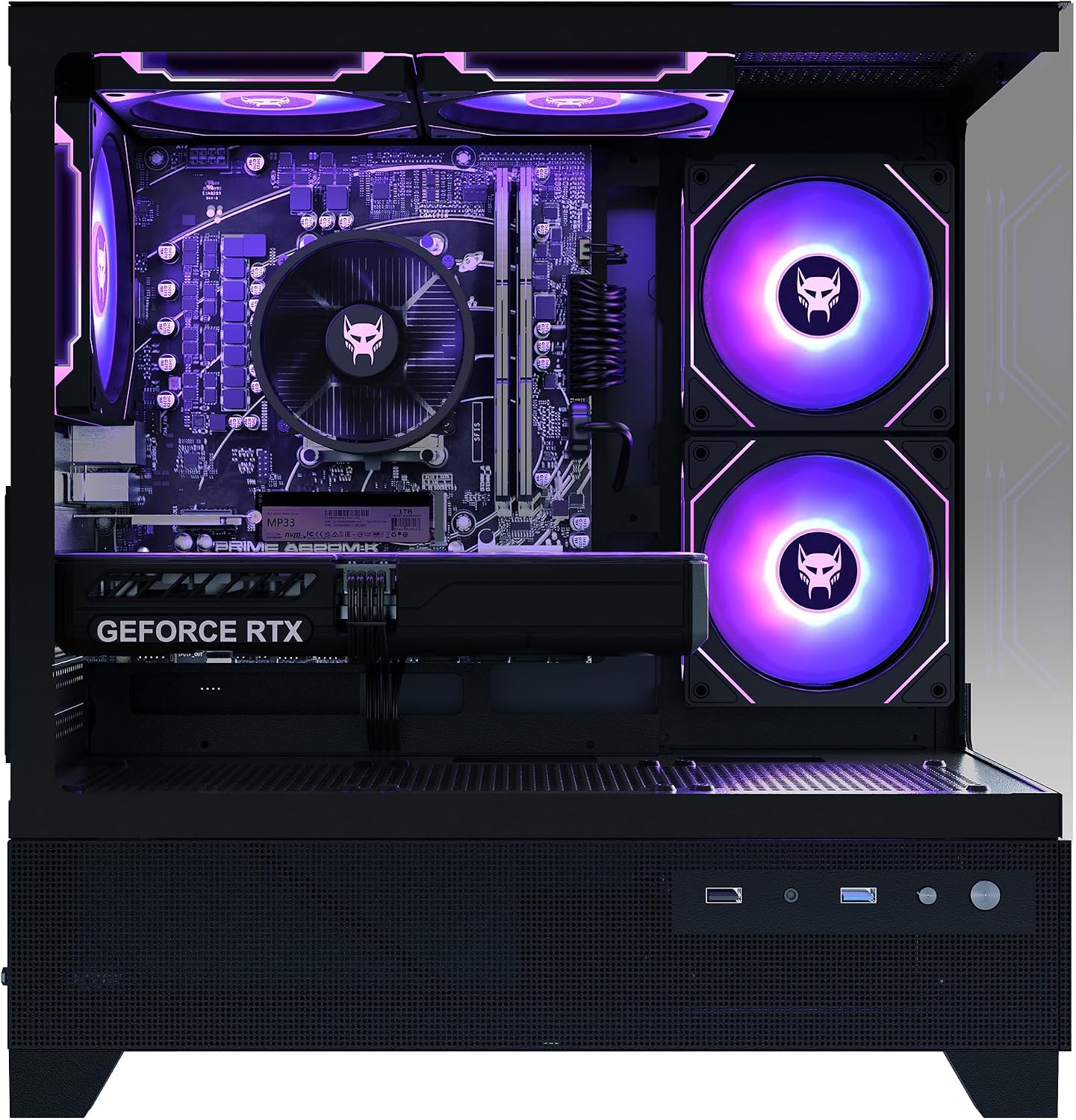 BEASTCOM Q5 Pro Gaming PC | AMD Ryzen 5 4500 6X 4,10GHz 12 Threads | GeForce RTX 3050 6GB | 16GB RAM | 1TB NVMe SSD | WiFi 5