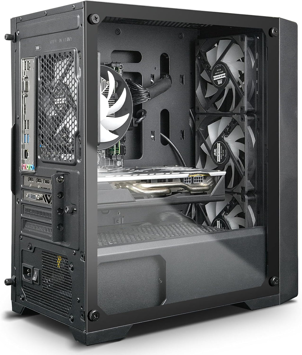 Blackout Computers Gaming Desktop PC Computer, Intel Core i7 3.6 GHz up to 4.0 GHz,AMD Radeon RX 580 8G GDDR5,16GB RAM,1TB NVME SSD, Windows 11 Pro, WiFi, Bluetooth 5.0, VR Ready,RGB Fans x4 (Renewed)