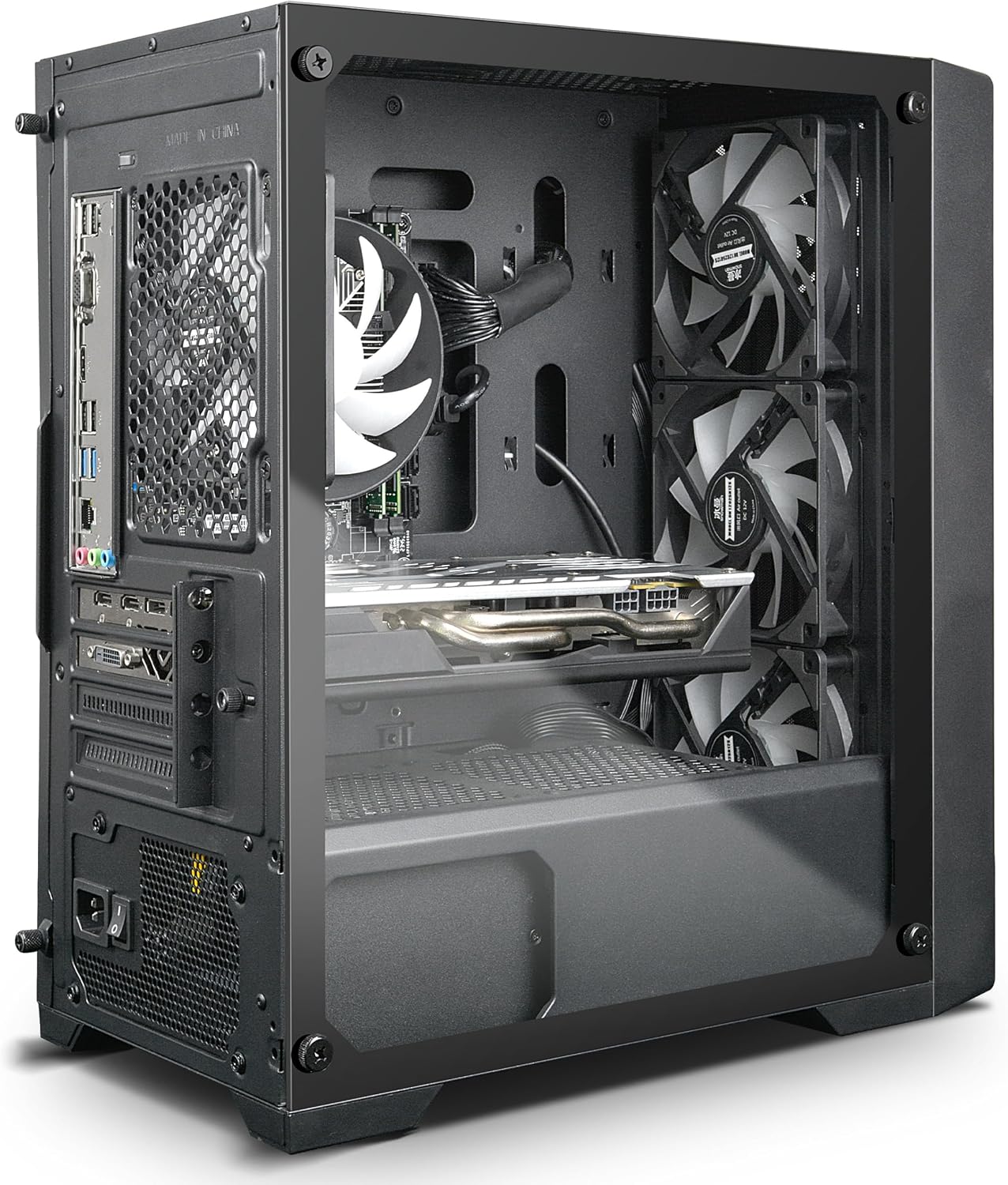 Blackout Computers Gaming Desktop PC Computer, Intel Core i7 3.6 GHz up to 4.0 GHz,AMD Radeon RX 580 8G GDDR5,16GB RAM,1TB NVME SSD, Windows 11 Pro, WiFi, Bluetooth 5.0, VR Ready,RGB Fans x4 (Renewed)
