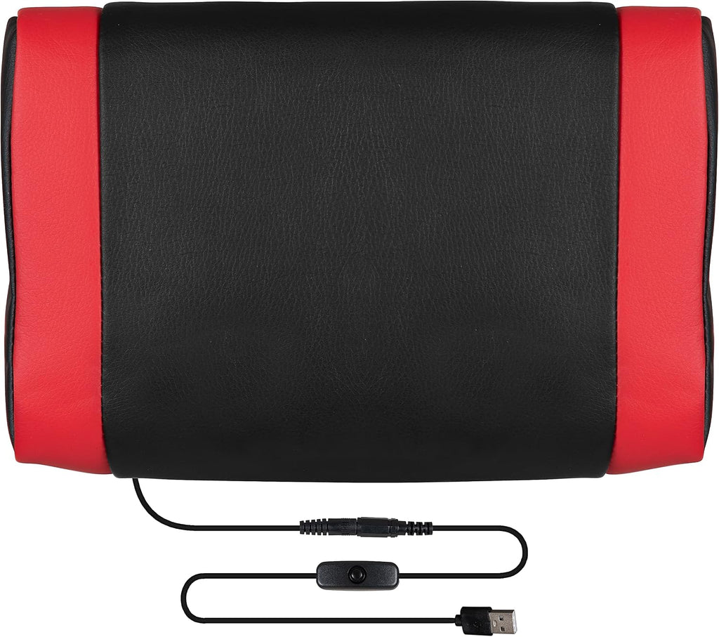 Flash Furniture X40 Gaming Chair Racing Ergonomic Computer Chair with Fully Reclining Back/Arms, Slide-Out Footrest, Massaging Lumbar - Red