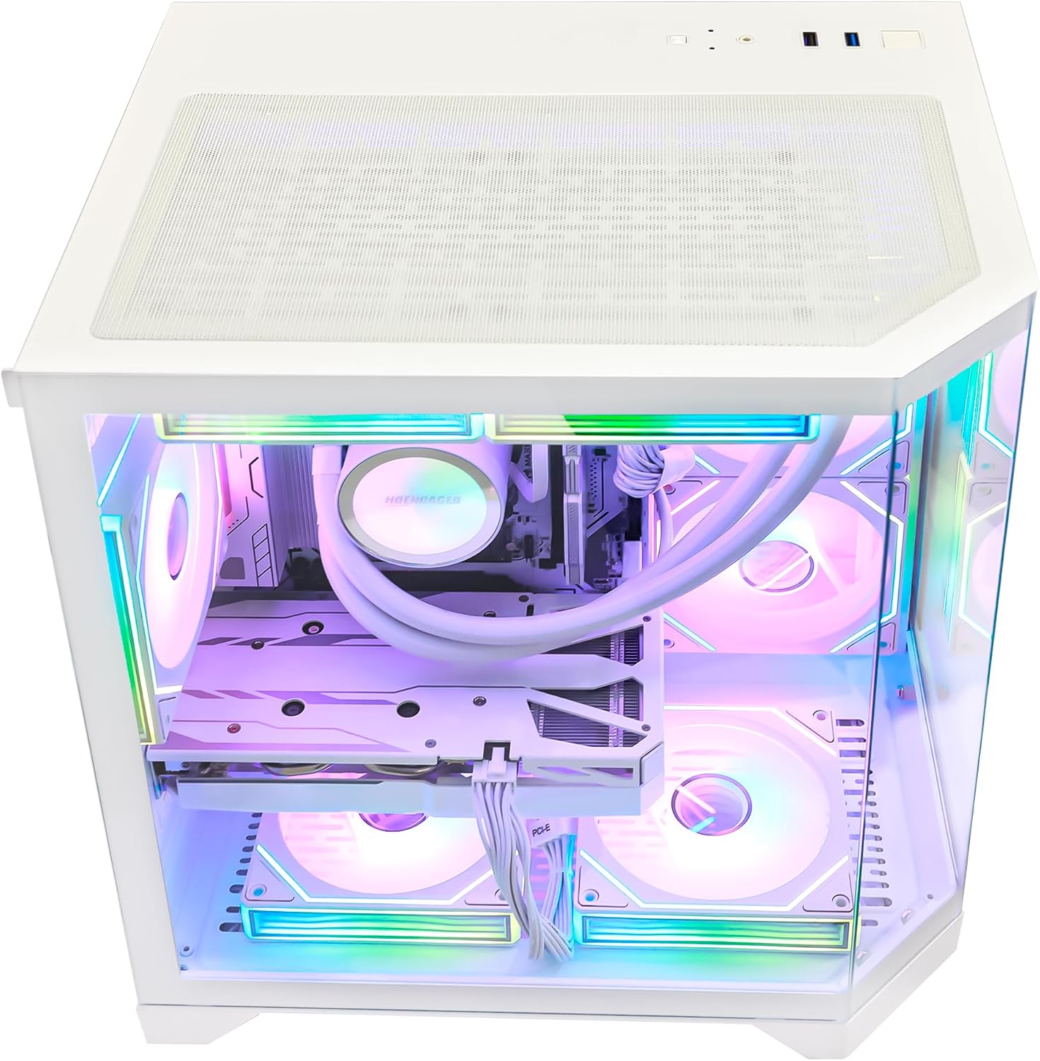 Ocean of Stars AI Gaming PC Desktop - AMD Ryzen 7 9700X 8-Core 3.8GHz- RTX 5060 8GB- 16GB DDR5 RAM 6000MHz-1TB PCIe SSD- 850W PSU-WiFi & Bluetooth - Windows 11 Desktop Computer-White