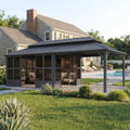 PURPLE LEAF Sunroom Solarium Screened Gazebo 12' x 24', Enclosed Gazebo with Mesh & Removable PC Panels, Magnetic Sliding Doors, Aluminum Frame for Outdoor Living Space, Backyard Lounge & Dining