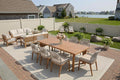 PURPLE LEAF 9 Pieces Dining Set Patio Metal Rectangular Table and Wicker Rattan Chairs for Outside Porch Garden Kitchen Modern Outdoor Furniture Sets