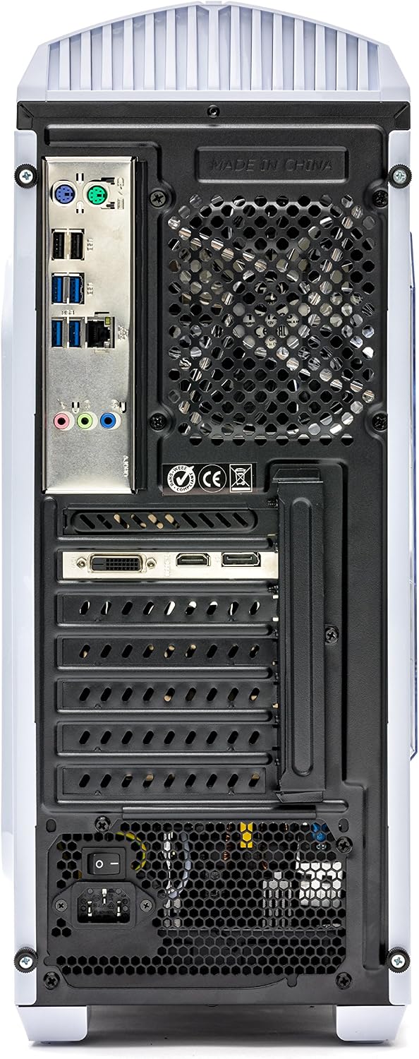 [Ryzen & GTX 1050 Ti Edition] SkyTech Archangel Gaming Computer Desktop PC Ryzen 1200 3.1GHz Quad-Core, GTX 1050 Ti 4GB, 8GB DDR4 2400, 1TB HDD, 24X DVD, Wi-Fi USB, Windows 10 Home 64-bit