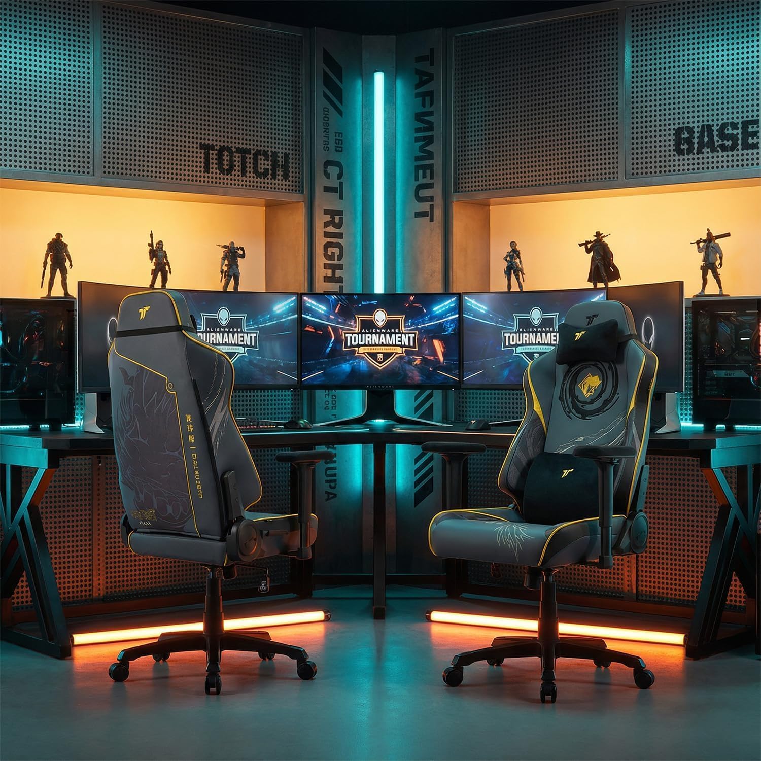 TTRACING Guardian Jujutsu Kaisen Geto Ergonomic Gaming Chair: Built-in Lumbar Support - Widened Seat Base - High Density Foam Cushions - Adjustable 135 Degree Recline - 4D Armrests - PU Leather