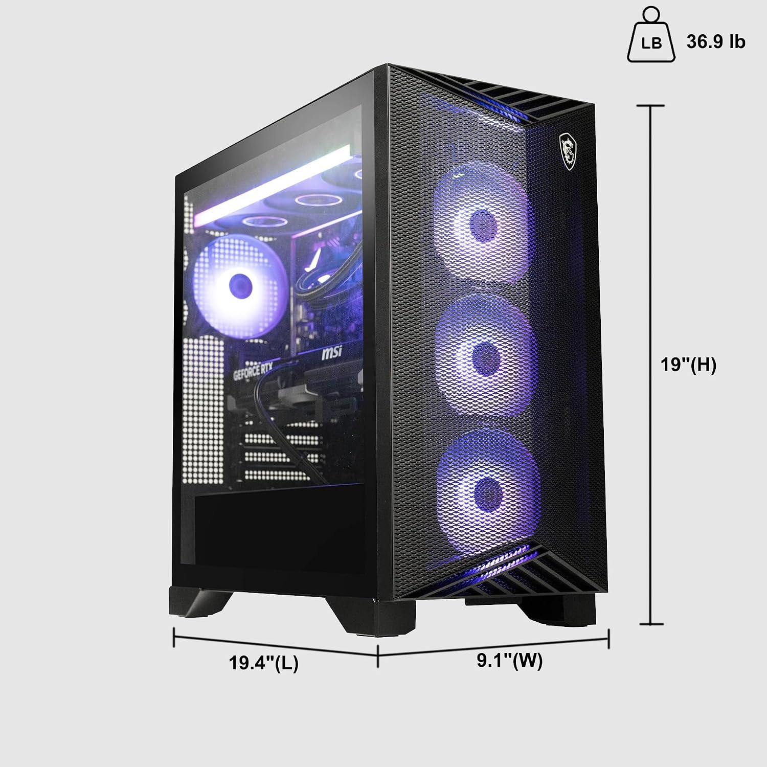 msi Aegis ZS2 Gaming Desktop AMD 12-core Zen 5 Ryzen 9 9900X (Beats i9-14900HX) 32GB RAM 2TB SSD GeForce RTX 5070 DLSS 4 360mm Liquid Cooler 750W 80+ Gold PSU Support HDD Win11 w/ICP Hub
