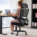 TRALT Office Chair Ergonomic Desk Chair, 330 LBS Home Mesh Office Desk Chairs with Wheels, Comfortable Gaming Chairs (Black)