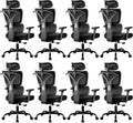 Ergonomic Office Chair High Back Desk Chair with Lumbar Support, Breathable Mesh Computer Chair with Adjustable Armrests Height, Reclining Big and Tall Gaming Chair for Home Office(Black 8Pack)