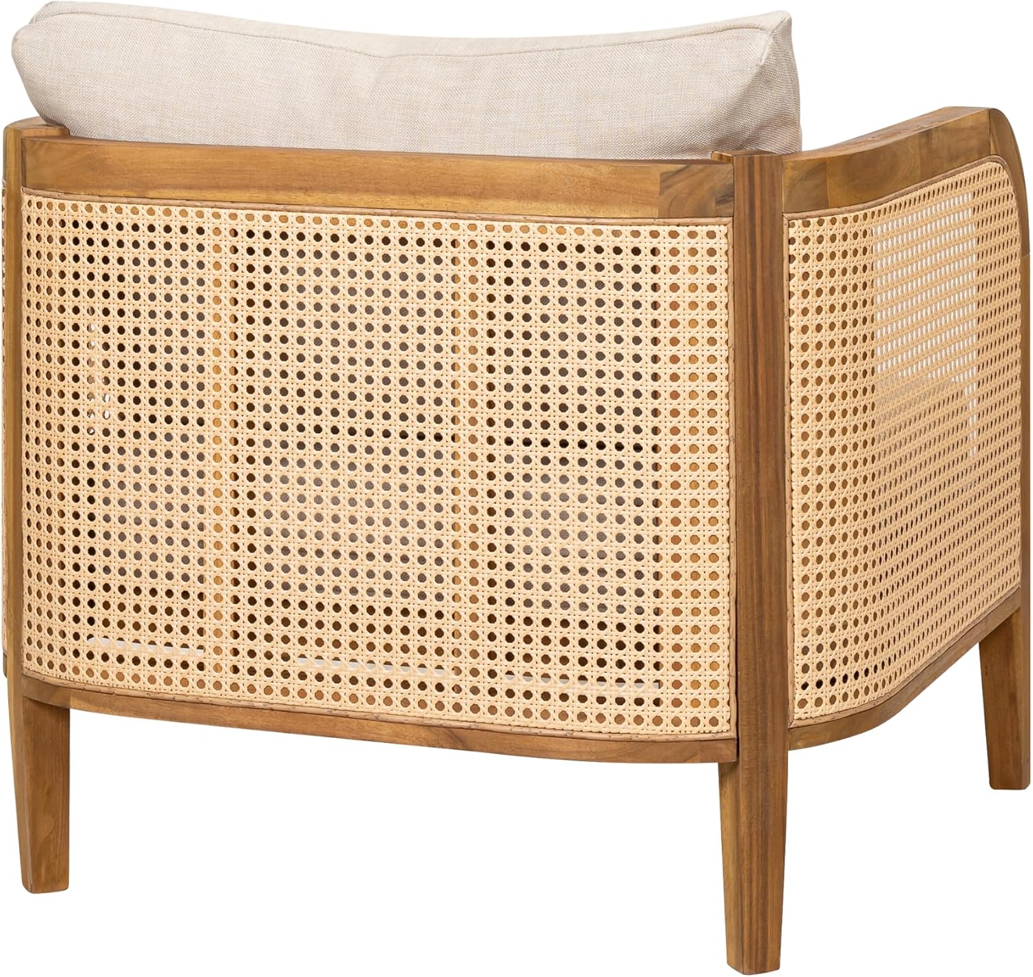 Christopher Knight Home Tilden 3-Piece Patio Furniture Set, 4-Seater Acacia Wood Outdoor Patio Sectional Furniture Set, Garden Wicker Loveseat and Accent Chair Set with Removable Cushions, Teak+Beige