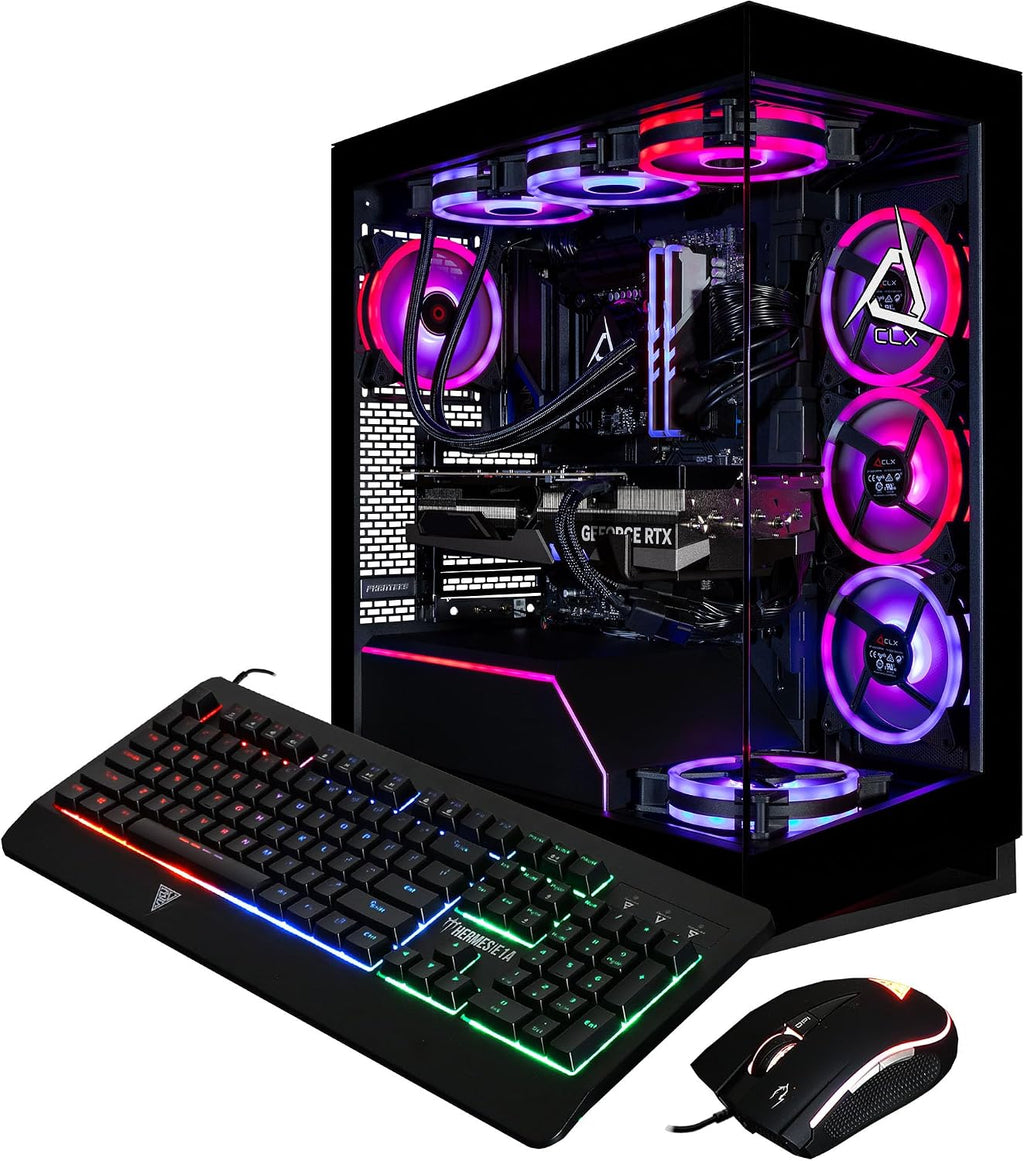 CLX Horus Gaming PC - Intel Core Ultra 9 285K 3.7GHz, RTX 5080, 2TB NVMe M.2 SSD, 8TB HDD, 96GB DDR5 RGB Memory, 360mm AIO, WiFi, Windows 11 Home, Black