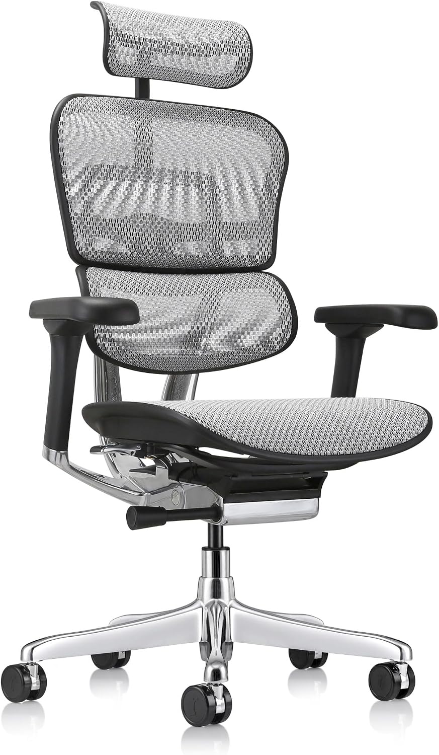 Ergohuman Eurotech ME7ERG GEN2 High Back Mesh Office Chair with Tilt Tension Control, Tilt Lock, Back Angle, Back Height, Synchro Tilt, Seat Height, Seat Depth, and Arm Height Adjustments, Grey