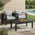 Solaste Aluminum Patio Furniture Set for All Weather, Oversized Metal Outdoor Furniture Set with 27.5' Deep Seating and 3.2' Wide Armrest, Outdoor Patio Sofa with 10' Back Suport Cushion