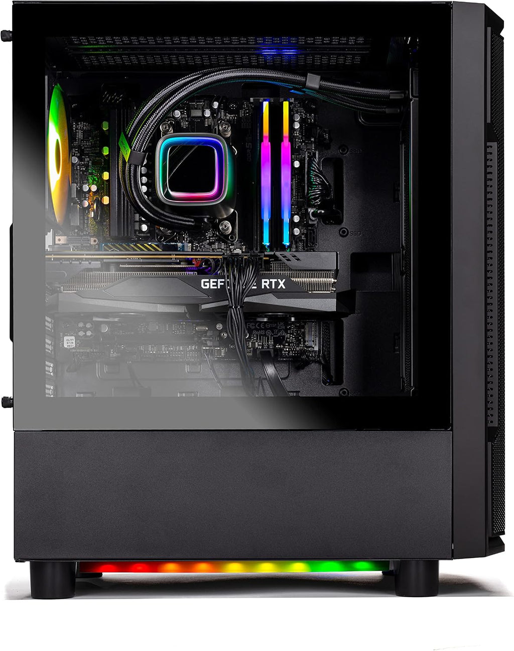 Skytech Gaming Shadow Desktop PC, Intel i7 14700F 2.1 GHz (5.3GHz Turbo), NVIDIA RTX 5060 Ti 16GB, 1TB Gen4 NVMe SSD, 16GB DDR5 RAM 5200, 650W Gold PSU, 360mm ARGB AIO, Wi-Fi, Win 11